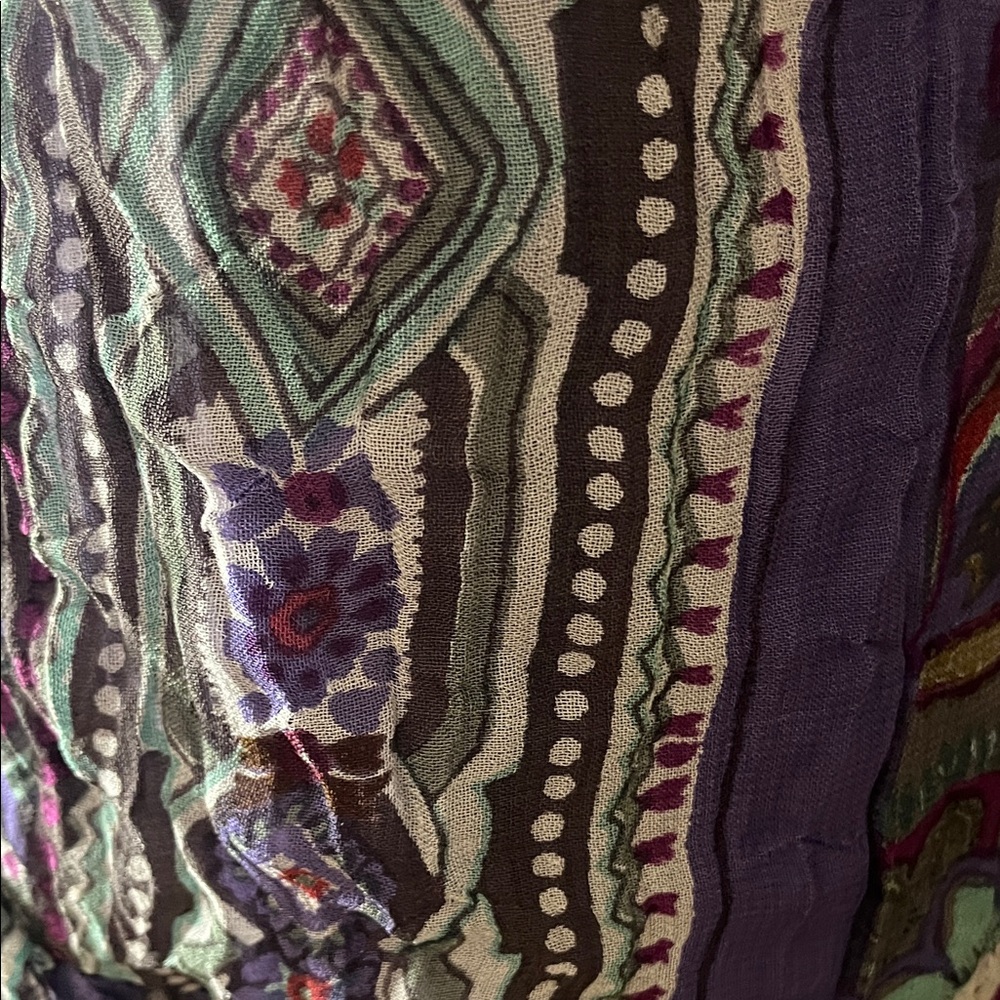 ANU Boho Purple Ruffled Maxi Skirt.  Sz XL - Picture 4 of 4